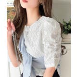 着るだけで華やかに。ふくれジャガード袖タックギャザープルオーバー（半袖） | Classical Elf  | 詳細画像1 