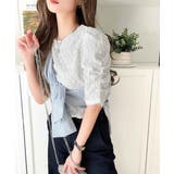 着るだけで華やかに。ふくれジャガード袖タックギャザープルオーバー（半袖） | Classical Elf  | 詳細画像6 