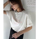 大人カジュアルに映える。綿100%胸元筆記体ロゴなめらかシルケット風Tシャツ | Classical Elf | 詳細画像7