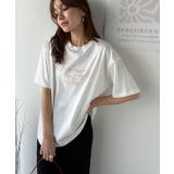 大人カジュアルに映える。綿100%胸元筆記体ロゴなめらかシルケット風Tシャツ | Classical Elf | 詳細画像8