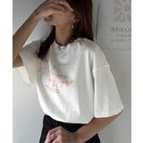 大人カジュアルに映える。綿100%胸元筆記体ロゴなめらかシルケット風Tシャツ | Classical Elf | 詳細画像10