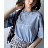 大人カジュアルに映える。綿100%胸元筆記体ロゴなめらかシルケット風Tシャツ | Classical Elf | 詳細画像13