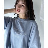大人カジュアルに映える。綿100%胸元筆記体ロゴなめらかシルケット風Tシャツ | Classical Elf | 詳細画像18