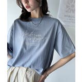 大人カジュアルに映える。綿100%胸元筆記体ロゴなめらかシルケット風Tシャツ | Classical Elf | 詳細画像19