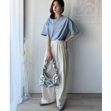 大人カジュアルに映える。綿100%胸元筆記体ロゴなめらかシルケット風Tシャツ | Classical Elf | 詳細画像20
