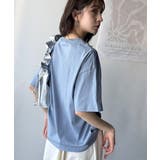 大人カジュアルに映える。綿100%胸元筆記体ロゴなめらかシルケット風Tシャツ | Classical Elf | 詳細画像23