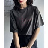 大人カジュアルに映える。綿100%胸元筆記体ロゴなめらかシルケット風Tシャツ | Classical Elf | 詳細画像24