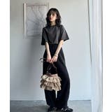 大人カジュアルに映える。綿100%胸元筆記体ロゴなめらかシルケット風Tシャツ | Classical Elf | 詳細画像26