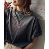 大人カジュアルに映える。綿100%胸元筆記体ロゴなめらかシルケット風Tシャツ | Classical Elf | 詳細画像33