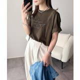 大人カジュアルに映える。綿100%胸元筆記体ロゴなめらかシルケット風Tシャツ | Classical Elf | 詳細画像35