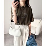 大人カジュアルに映える。綿100%胸元筆記体ロゴなめらかシルケット風Tシャツ | Classical Elf | 詳細画像38
