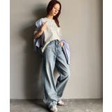 大人カジュアルに映える。綿100%胸元筆記体ロゴなめらかシルケット風Tシャツ | Classical Elf | 詳細画像43