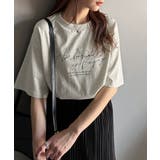 大人カジュアルに映える。綿100%胸元筆記体ロゴなめらかシルケット風Tシャツ | Classical Elf | 詳細画像46