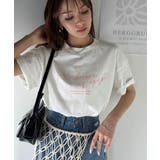 大人カジュアルに映える。綿100%胸元筆記体ロゴなめらかシルケット風Tシャツ | Classical Elf | 詳細画像2