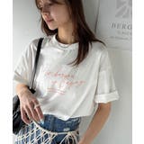 大人カジュアルに映える。綿100%胸元筆記体ロゴなめらかシルケット風Tシャツ | Classical Elf | 詳細画像4