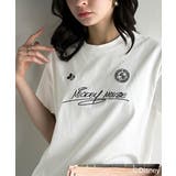 ホワイト×Aミッキー | 大人女子必見! 綿100%「ディズニー」サイン風刺繍Tシャツ(半袖) | Classical Elf