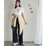 大人女子必見! 綿100%「ディズニー」サイン風刺繍Tシャツ(半袖) | Classical Elf | 詳細画像3