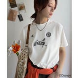 ホワイト×Dグーフィー | 大人女子必見! 綿100%「ディズニー」サイン風刺繍Tシャツ(半袖) | Classical Elf