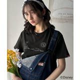ブラック×Cドナルド | 大人女子必見! 綿100%「ディズニー」サイン風刺繍Tシャツ(半袖) | Classical Elf
