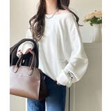 こなれた主役級の存在感♪袖ハート＆手書き風ロゴ刺繍裏毛オフショルオーバーサイズス… | Classical Elf  | 詳細画像5 