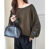 こなれた主役級の存在感♪袖ハート＆手書き風ロゴ刺繍裏毛オフショルオーバーサイズス… | Classical Elf  | 詳細画像29 