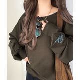 こなれた主役級の存在感♪袖ハート＆手書き風ロゴ刺繍裏毛オフショルオーバーサイズス… | Classical Elf  | 詳細画像31 