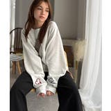 こなれた主役級の存在感♪袖ハート＆手書き風ロゴ刺繍裏毛オフショルオーバーサイズス… | Classical Elf  | 詳細画像35 