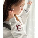 こなれた主役級の存在感♪袖ハート＆手書き風ロゴ刺繍裏毛オフショルオーバーサイズス… | Classical Elf  | 詳細画像39 