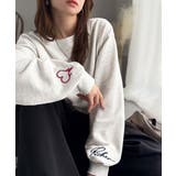 こなれた主役級の存在感♪袖ハート＆手書き風ロゴ刺繍裏毛オフショルオーバーサイズス… | Classical Elf  | 詳細画像41 