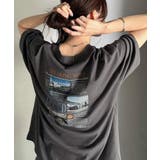 チャコール | 纏うだけで、洒落感アップデート◎綿100％ニュースペーパーロゴプリントオーバーサ… | Classical Elf 