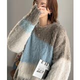 ライトグレー | ゆるめのシルエットとニュアンス感が今っぽい。ふんわり♪ウェーブ柄ニット(長袖) | Classical Elf