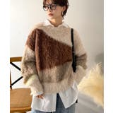 ゆるめのシルエットとニュアンス感が今っぽい。ふんわり♪ウェーブ柄ニット(長袖) | Classical Elf | 詳細画像14