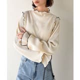 袖のニュアンスで魅せる♪前後2way袖フリル配色メロウプリーツトップス（長袖） | Classical Elf  | 詳細画像6 