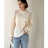 袖のニュアンスで魅せる♪前後2way袖フリル配色メロウプリーツトップス（長袖） | Classical Elf  | 詳細画像7 