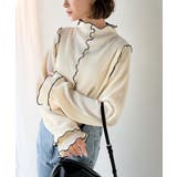 袖のニュアンスで魅せる♪前後2way袖フリル配色メロウプリーツトップス（長袖） | Classical Elf  | 詳細画像10 