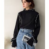 袖のニュアンスで魅せる♪前後2way袖フリル配色メロウプリーツトップス（長袖） | Classical Elf  | 詳細画像17 