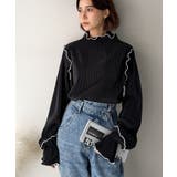 袖のニュアンスで魅せる♪前後2way袖フリル配色メロウプリーツトップス（長袖） | Classical Elf  | 詳細画像18 