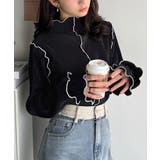 袖のニュアンスで魅せる♪前後2way袖フリル配色メロウプリーツトップス（長袖） | Classical Elf  | 詳細画像29 