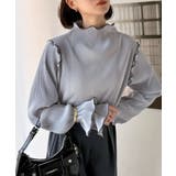 袖のニュアンスで魅せる♪前後2way袖フリル配色メロウプリーツトップス（長袖） | Classical Elf  | 詳細画像31 