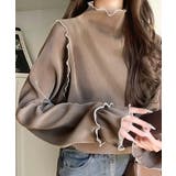 袖のニュアンスで魅せる♪前後2way袖フリル配色メロウプリーツトップス（長袖） | Classical Elf  | 詳細画像43 