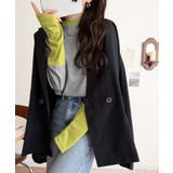 レイヤード見えで仕上げる、きれいめモード。指穴（サムホール）付き袖配色切り替えテ… | Classical Elf  | 詳細画像15 