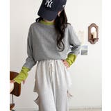 レイヤード見えで仕上げる、きれいめモード。指穴（サムホール）付き袖配色切り替えテ… | Classical Elf  | 詳細画像19 