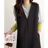 レイヤード見えで仕上げる、きれいめモード。指穴（サムホール）付き袖配色切り替えテ… | Classical Elf  | 詳細画像20 