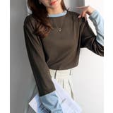 レイヤード見えで仕上げる、きれいめモード。指穴（サムホール）付き袖配色切り替えテ… | Classical Elf  | 詳細画像29 