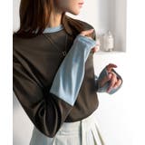 レイヤード見えで仕上げる、きれいめモード。指穴（サムホール）付き袖配色切り替えテ… | Classical Elf  | 詳細画像32 