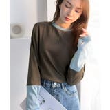 レイヤード見えで仕上げる、きれいめモード。指穴（サムホール）付き袖配色切り替えテ… | Classical Elf  | 詳細画像34 