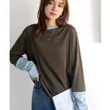 レイヤード見えで仕上げる、きれいめモード。指穴（サムホール）付き袖配色切り替えテ… | Classical Elf  | 詳細画像36 