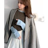 レイヤード見えで仕上げる、きれいめモード。指穴（サムホール）付き袖配色切り替えテ… | Classical Elf  | 詳細画像37 