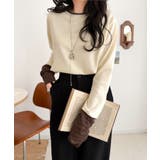 袖先にジャガード咲く♪春、大本命の一着。ふくれジャガード切り替えリブトップス (… | Classical Elf  | 詳細画像7 