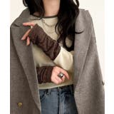 袖先にジャガード咲く♪春、大本命の一着。ふくれジャガード切り替えリブトップス (… | Classical Elf  | 詳細画像9 